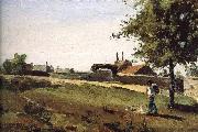Camille Pissarro Entering the village Spain oil painting artist